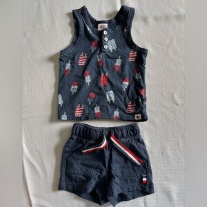 Wonder Nation Navy Elastic Waistband Shorts